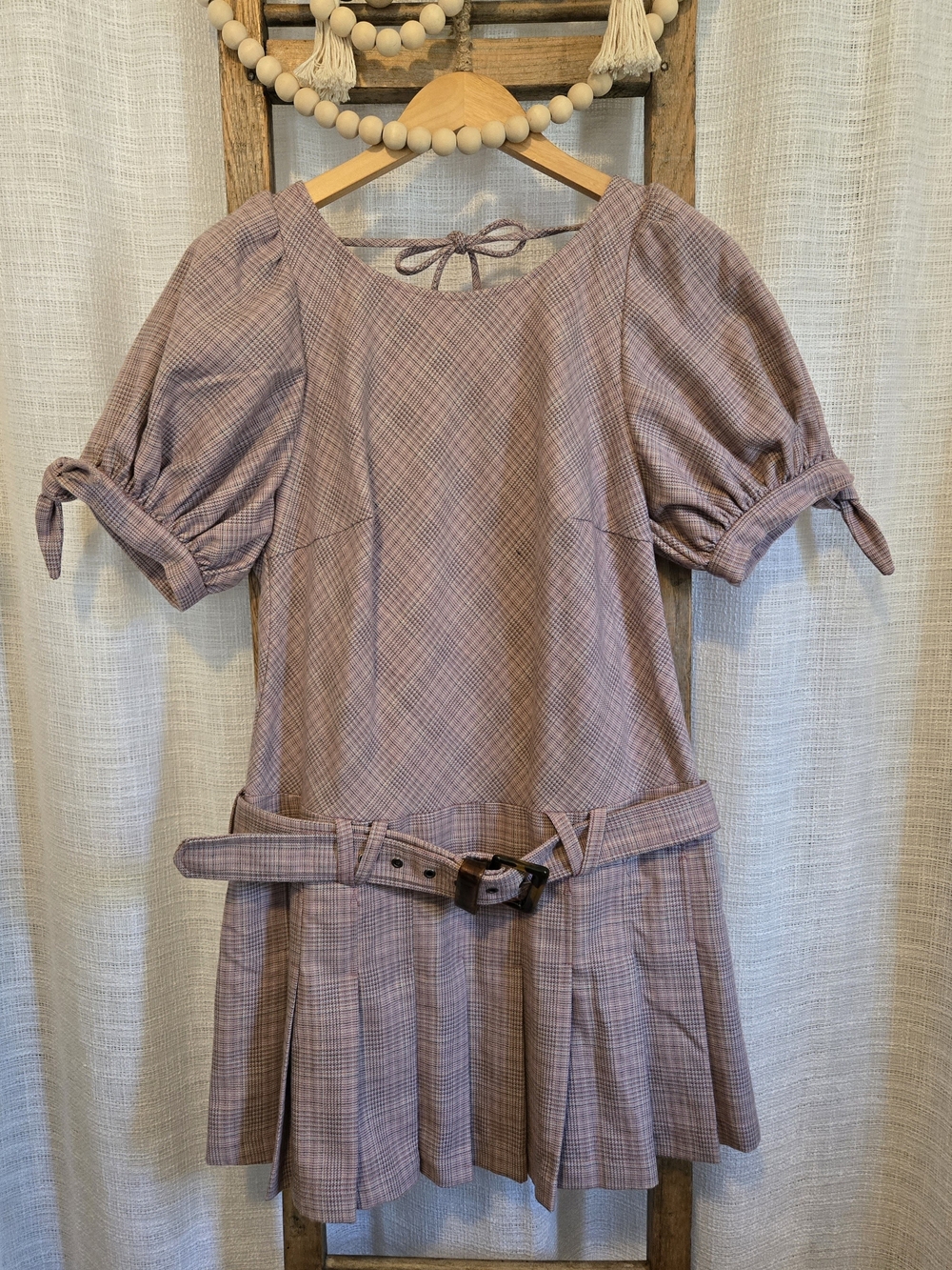 Free People Sevi Plaid Drop-waist Dress